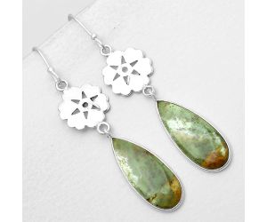 Natural Chrome Chalcedony Earrings SDE55998 E-1094, 9x22 mm