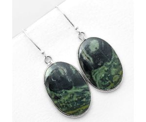 Natural Star Galaxy Jasper Earrings SDE56114 E-1001, 17x24 mm