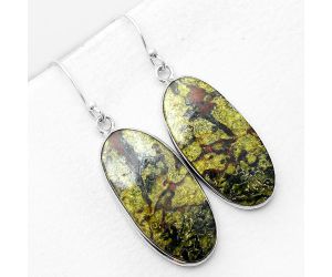 Dragon Blood Stone - South Africa Earrings SDE56123 E-1001, 14x28 mm