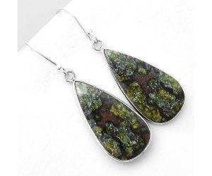 Dragon Blood Stone - South Africa Earrings SDE56145 E-1001, 15x29 mm