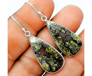 Dragon Blood Stone - South Africa Earrings SDE56145 E-1001, 15x29 mm