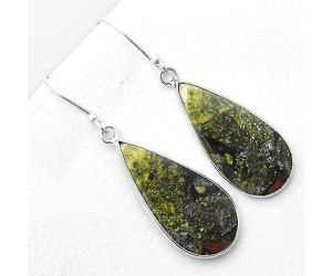 Dragon Blood Stone - South Africa Earrings SDE56148 E-1001, 13x28 mm