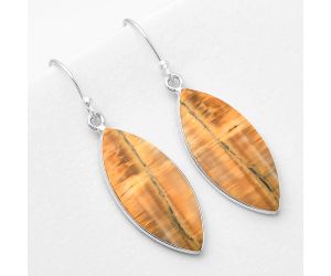 Natural Tiger Bee Earrings SDE56616 E-1001, 12x27 mm