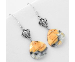 Natural Maligano Jasper - Indonesia Earrings SDE56807 E-1235, 17x17 mm