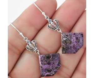 Natural Purpurite - South Africa Earrings SDE56830 E-1235, 16x20 mm