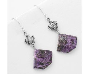 Natural Purpurite - South Africa Earrings SDE56830 E-1235, 16x20 mm