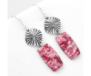 Natural Pink Thulite - Norway Earrings SDE56867 E-1094, 11x19 mm