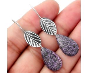 Natural Purpurite - South Africa Earrings SDE56932 E-1203, 11x20 mm