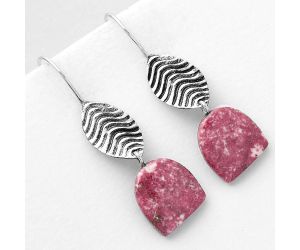 Natural Pink Thulite - Norway Earrings SDE56955 E-1203, 12x13 mm