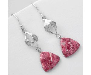 Natural Pink Thulite - Norway Earrings SDE56980 E-1094, 15x15 mm