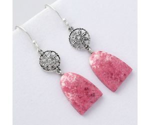 Natural Pink Thulite - Norway Earrings SDE57019 E-1235, 13x17 mm