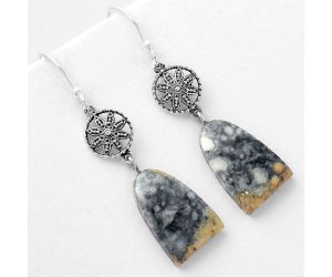 Natural Maligano Jasper - Indonesia Earrings SDE57027 E-1235, 12x18 mm