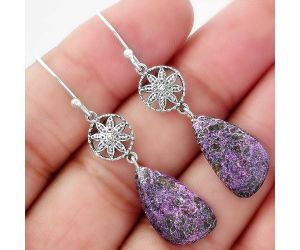 Natural Purpurite - South Africa Earrings SDE57066 E-1235, 11x19 mm