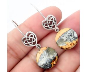 Celtic - Maligano Jasper - Indonesia Earrings SDE57099 E-1213, 16x16 mm