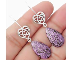 Celtic - Purpurite - South Africa Earrings SDE57113 E-1213, 12x20 mm