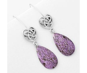 Celtic - Purpurite - South Africa Earrings SDE57113 E-1213, 12x20 mm