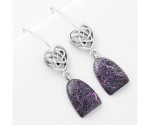 Celtic - Purpurite - South Africa Earrings SDE57125 E-1213, 10x14 mm