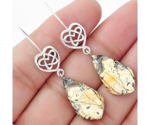 Celtic - Maligano Jasper - Indonesia Earrings SDE57126 E-1213, 13x23 mm