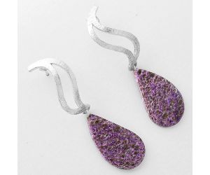 Natural Purpurite - South Africa Earrings SDE57137 E-1204, 12x21 mm