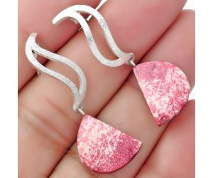 Natural Pink Thulite - Norway Earrings SDE57146 E-1204, 12x16 mm