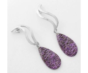 Natural Purpurite - South Africa Earrings SDE57164 E-1204, 11x19 mm