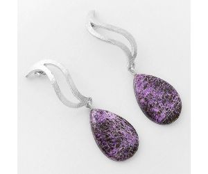 Natural Purpurite - South Africa Earrings SDE57167 E-1204, 12x18 mm