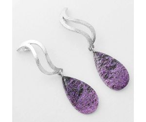 Natural Purpurite - South Africa Earrings SDE57168 E-1204, 12x20 mm