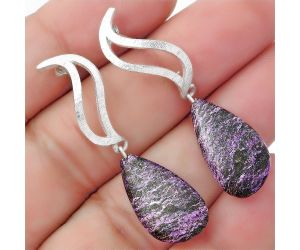 Natural Purpurite - South Africa Earrings SDE57179 E-1204, 12x22 mm