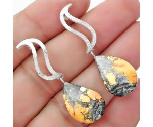 Natural Maligano Jasper - Indonesia Earrings SDE57180 E-1204, 14x21 mm