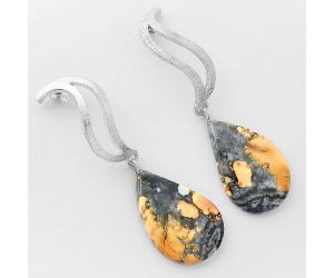 Natural Maligano Jasper - Indonesia Earrings SDE57180 E-1204, 14x21 mm