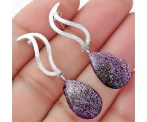 Natural Purpurite - South Africa Earrings SDE57191 E-1204, 12x19 mm