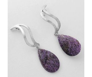 Natural Purpurite - South Africa Earrings SDE57191 E-1204, 12x19 mm