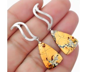 Natural Maligano Jasper - Indonesia Earrings SDE57198 E-1204, 14x23 mm