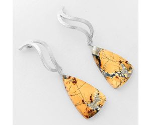 Natural Maligano Jasper - Indonesia Earrings SDE57198 E-1204, 14x23 mm