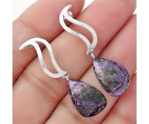 Natural Purpurite - South Africa Earrings SDE57203 E-1204, 12x18 mm