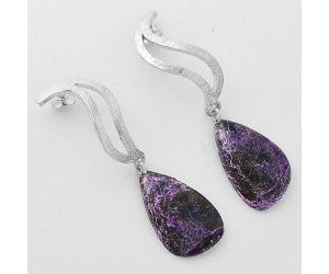 Natural Purpurite - South Africa Earrings SDE57203 E-1204, 12x18 mm