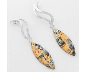 Natural Maligano Jasper - Indonesia Earrings SDE57207 E-1204, 10x26 mm