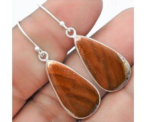 Natural Tabu Jasper Earrings SDE57266 E-1001, 13x24 mm