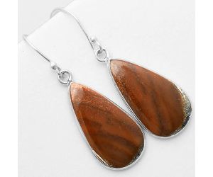 Natural Tabu Jasper Earrings SDE57266 E-1001, 13x24 mm