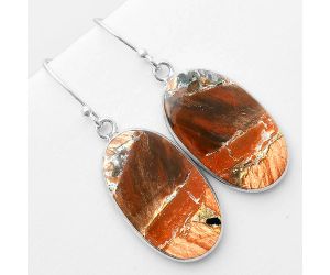 Natural Tabu Jasper Earrings SDE57272 E-1001, 14x24 mm