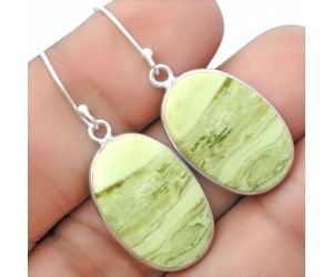 Natural Serpentine Earrings SDE57393 E-1001, 15x22 mm