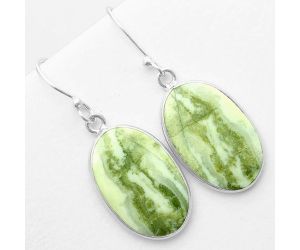 Natural Serpentine Earrings SDE57396 E-1001, 14x22 mm