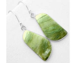 Natural Serpentine Earrings SDE57398 E-1001, 14x29 mm