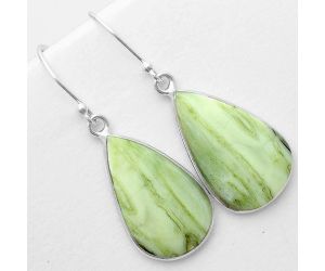 Natural Serpentine Earrings SDE57402 E-1001, 14x23 mm