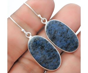 Natural Dumortierite Quartz Earrings SDE57464 E-1001, 14x25 mm