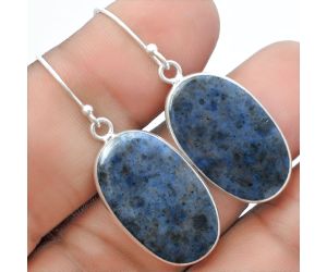 Natural Dumortierite Quartz Earrings SDE57465 E-1001, 14x24 mm