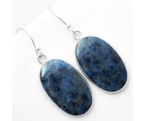 Natural Dumortierite Quartz Earrings SDE57465 E-1001, 14x24 mm