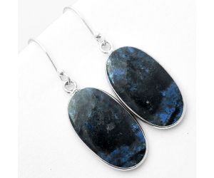 Natural Dumortierite Quartz Earrings SDE57467 E-1001, 14x24 mm