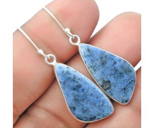 Natural Dumortierite Quartz Earrings SDE57473 E-1001, 13x26 mm