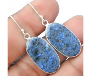 Natural Dumortierite Quartz Earrings SDE57479 E-1001, 14x24 mm